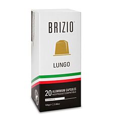 Brizio Koffie Capsules Lungo (5 X 20 Stuks)