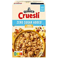 Quaker Cruesli Cacao & Banaan 0% Suiker 400 Gr