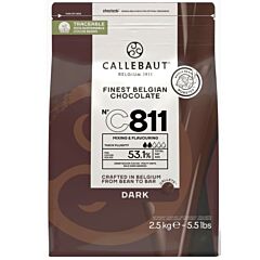 Callebaut Chocolade Callets Puur C811 53,1%