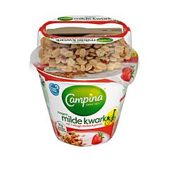 Campina Magere Kwark Met Vleugje Aardbei & Granola