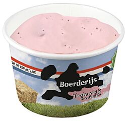 Boerderijs Yoghurtbeker Aardbei 64 Ml Nl Bio 01