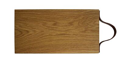 Festijnplank Eikenhouten Plank+ Leren Handvat 40X20x2,8 Cm