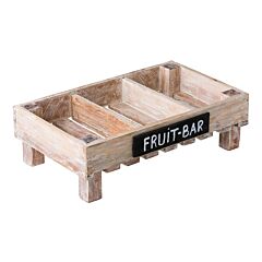 Buffet Point Houten 3-Vaks Krat M Krijtbord 50 X 30 X 15Cm