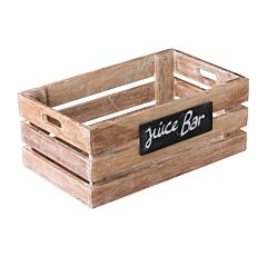 Buffet Point Mangohouten Krat Met Krijtbord 50 X 30 X 20Cm