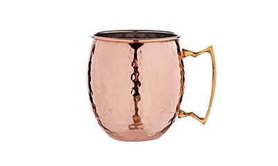 Cosy & Trendy Drinkbeker Gehamerd Koper 8,5X10 Cm 45Cl