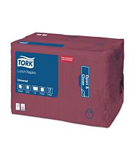 Tork Lunchservet 33X33cm 1-Laags 1/4-Vouw Bordeaux