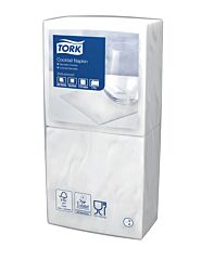 Tork Cocktailservet 2 Laags 24X24cm Wit