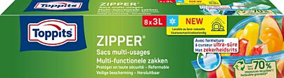 Toppits Diepvrieszak Zipper 8X3liter