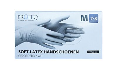 Proteq Handschoen Latex Wit M