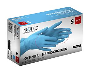 Proteq Handschoen Soft-Nitril Blauw Maat S