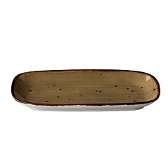 Q Authentic Bord Rechthoekig Sand 24,7 X 15,4 Cm