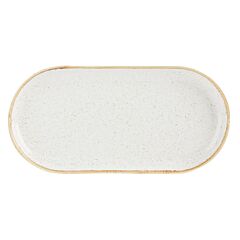 Q Authentic Bord Ovaal Smal Oatmeal 30 Cm