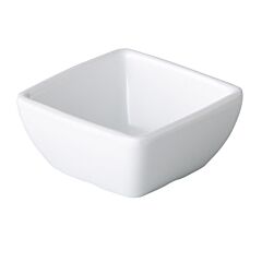 Melamine Point Bakje Wit Gebogen Vierkant 6,3 X 6,3 X 3 Cm