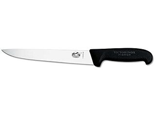 Victorinox Steek-/Vliesmes Rvs/Zwart Fibrox Recht 25Cm