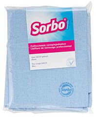 Sorbo Reinigingsdoek Microvezel Blauw Haccp