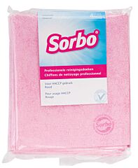 Sorbo Reinigingsdoek Microvezel Rood Haccp