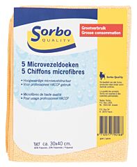 Sorbo Prof Microvezeldoeken 30X40cm Geel