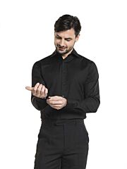 Chaud Devant Men Shirt Black Stretch L