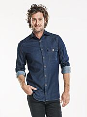 Chaud Devant Shirt Blue Denim Stretch S