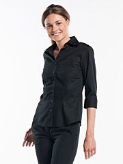 Chaud Devant Women Shirt Black Stretch S