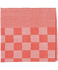 Duplex Theedoeken Holland Blok Rood 65X65